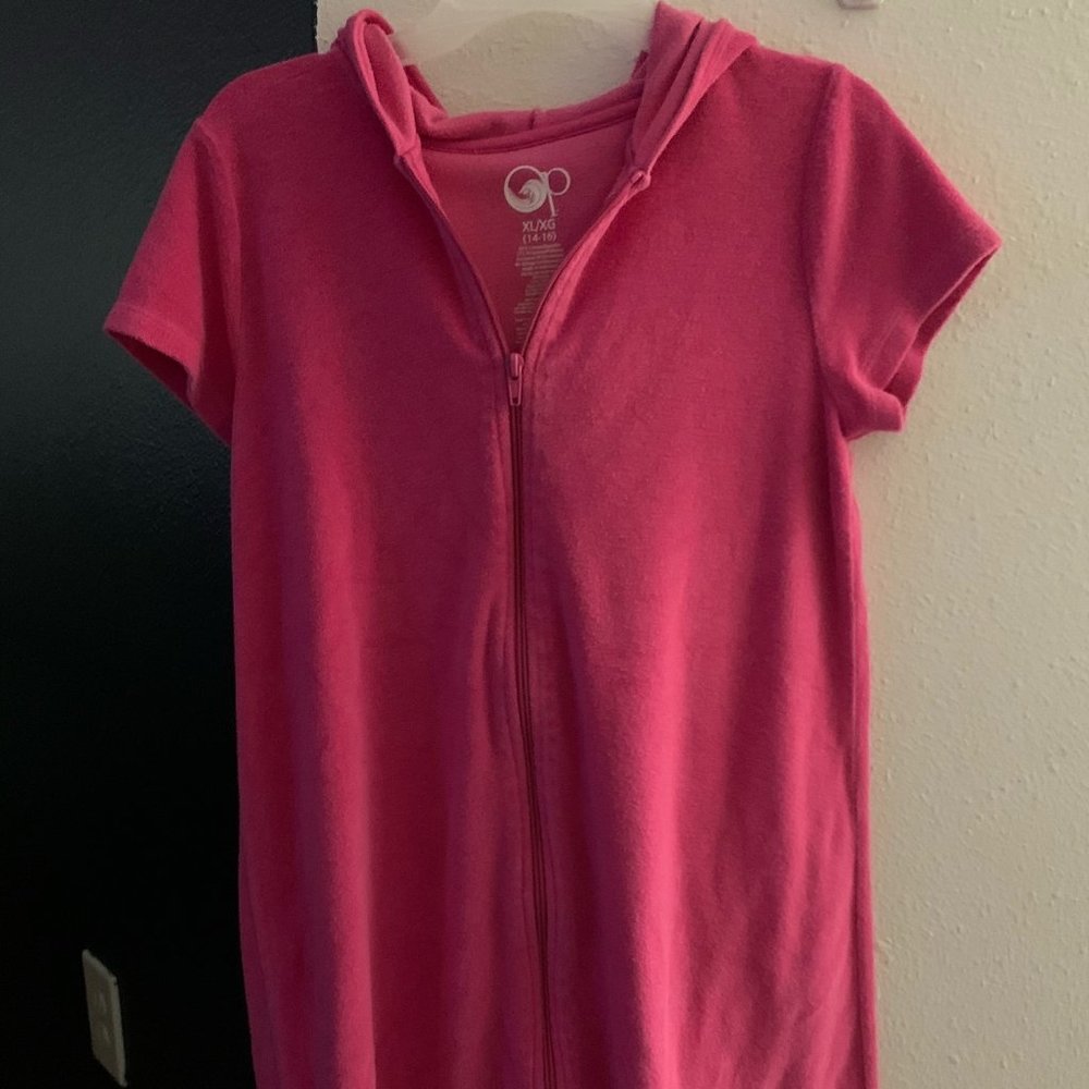 pink full body swimsuit cover